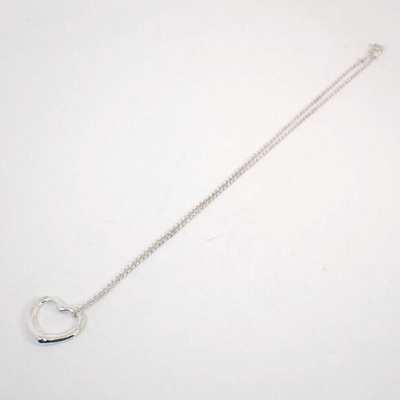 Tiffany & Co 925 Open Heart Pendant Necklace j113-3 - Picture 5 of 10